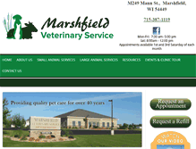 Tablet Screenshot of marshfieldvetservice.com